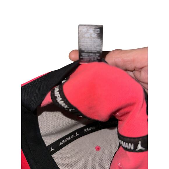 Air Jordan Men's hot Pink Embroidered Blue Logo Jumpman Snapback Baseball Cap - Picture 5 of 6